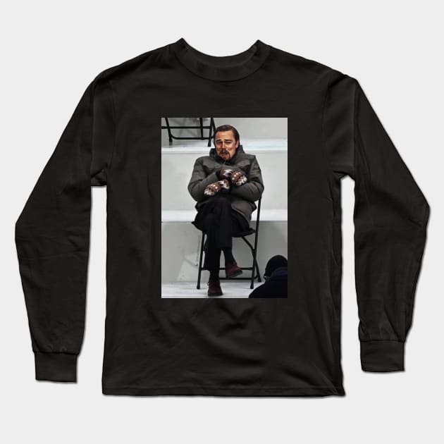 Bernie Sanders Meme - Leonardo DiCaprio reaction Long Sleeve T-Shirt by KenzoDesg